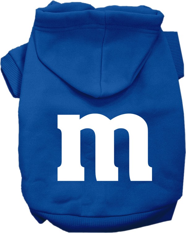 The M Costume Screen Print Dog Hoodie Blue Size XS